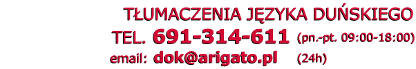 Tłumacz duński - Telefon: 691 314 611